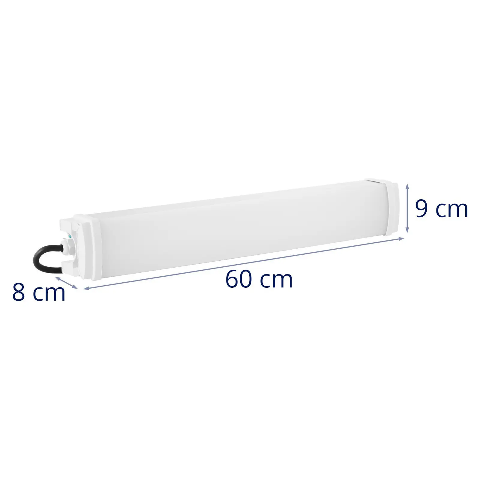 Waterproof Luminaires - set of 10 - 20 W - 60 cm - 2,200 lm - 6,000 - 6,500 K (Connection: Max. 100 pieces (the total power is less than 2,000 W))