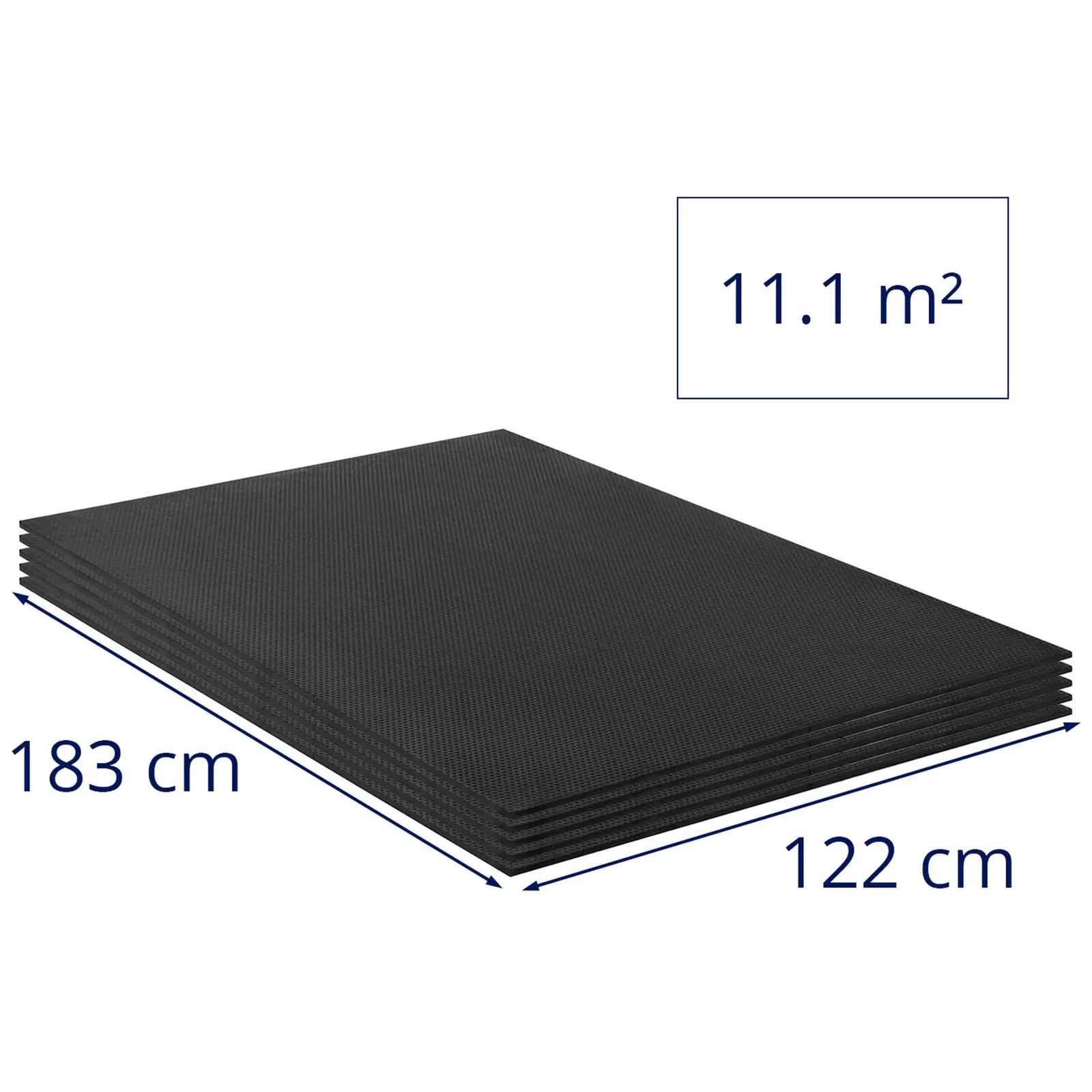 Stallmatten - 5er-Set - mit Drainage-Noppen - 1830 x 1220 mm - für 11.15 m² (Versandabmessungen (LxBxH): 0 x 0 x 0 cm)