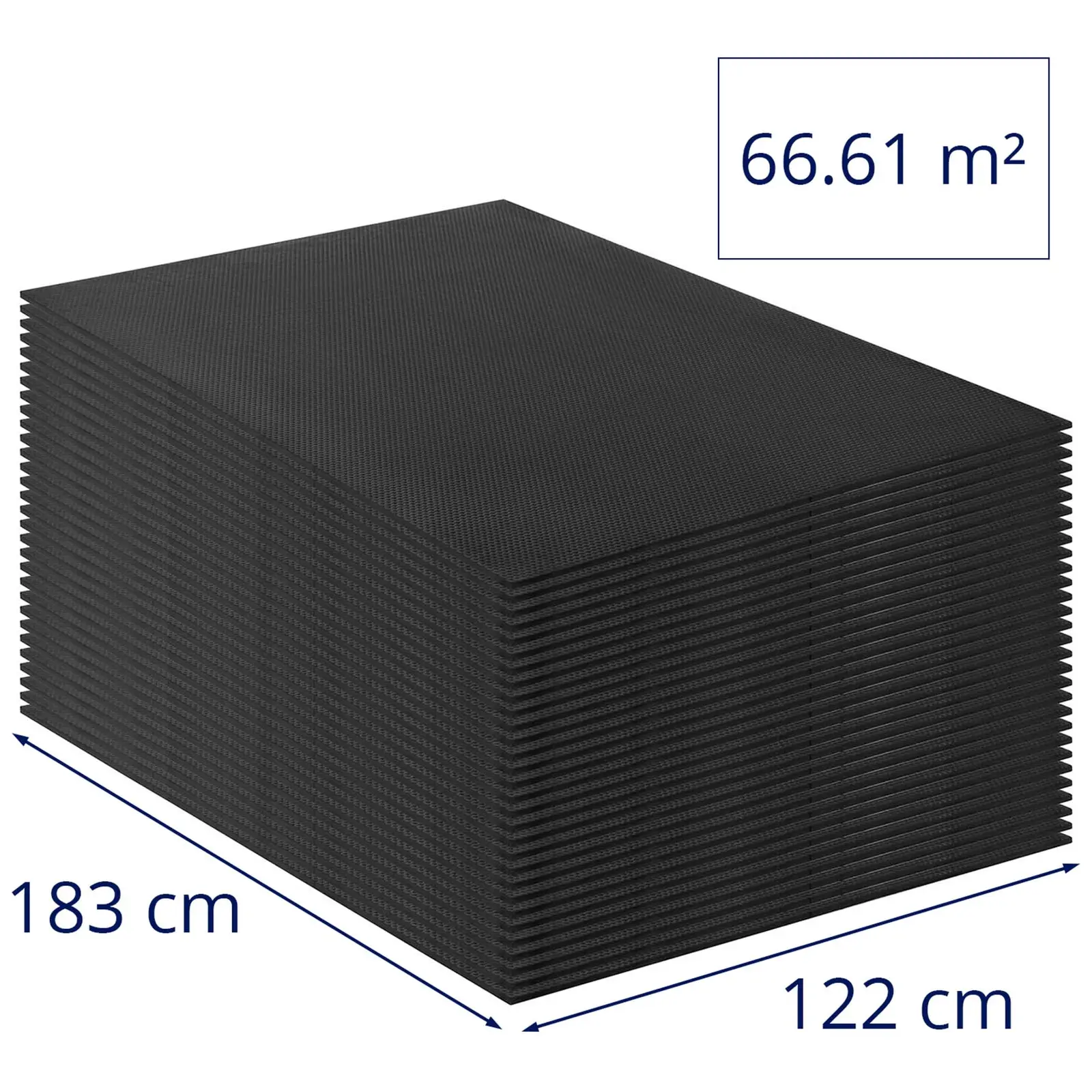 Stallmatten - 30er-Set - mit Drainage-Noppen - 1830 x 1220 mm - für 66.9 m² (Versandabmessungen (LxBxH): 0 x 0 x 0 cm)