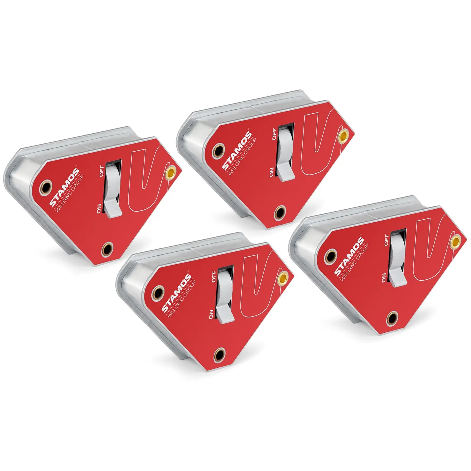 Welding Magnet - Set of 4 - switch - 45/90° - 30 kg