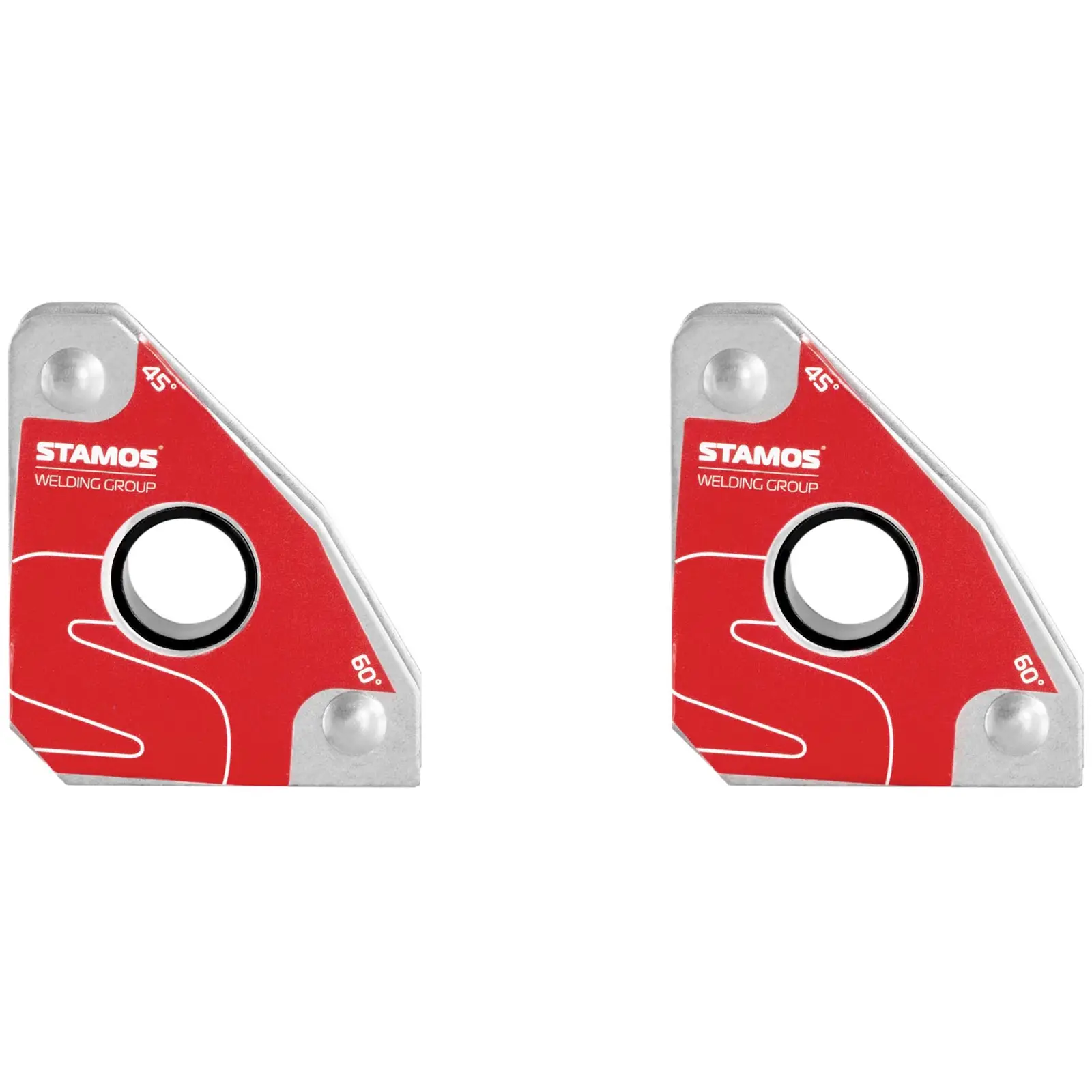 Sveisemagnet - sett med 4 - 30/45; 60/90° - 15 kg