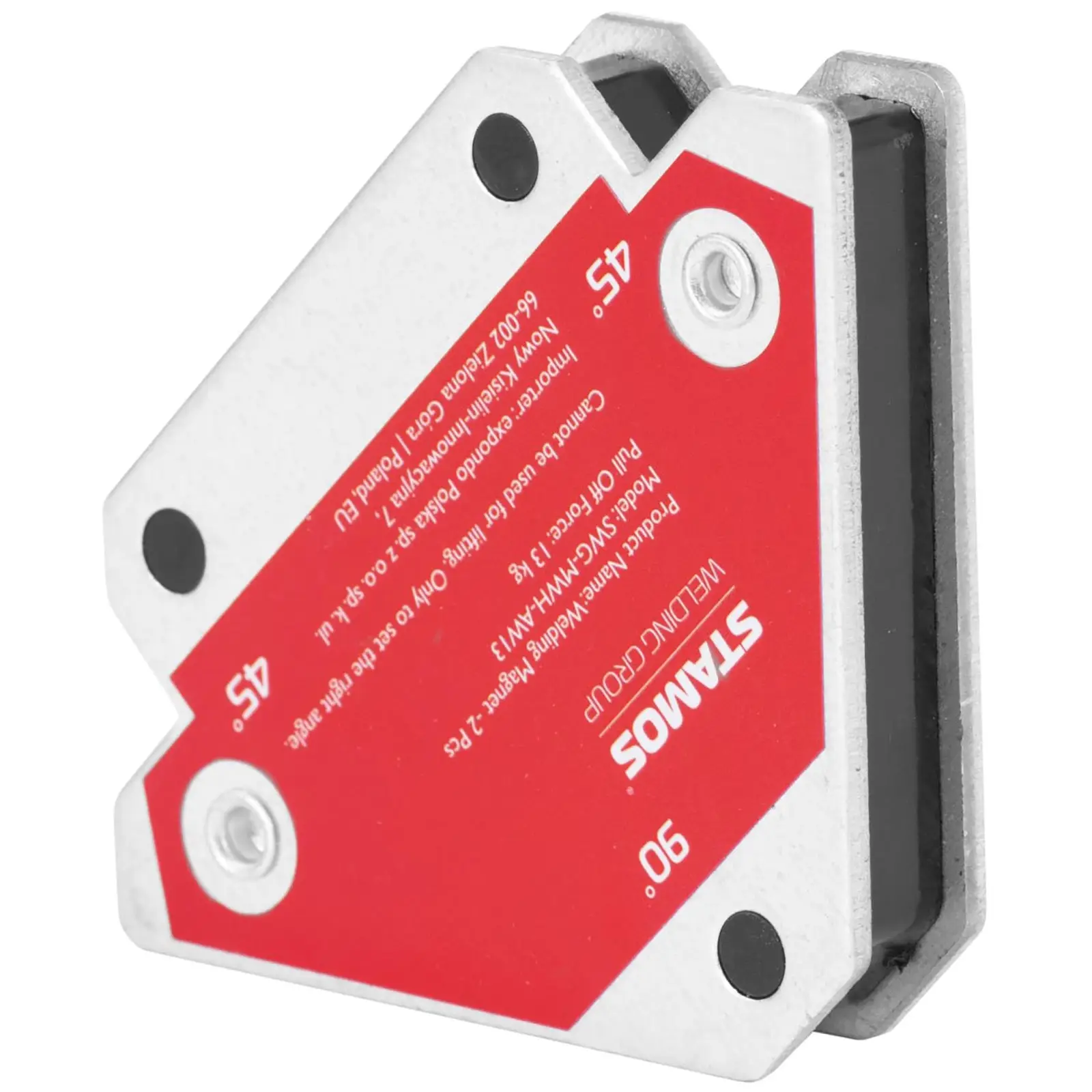 Aimant soudure - lot de 10 - 45/90/135° - 13 kg (TIG: Non)