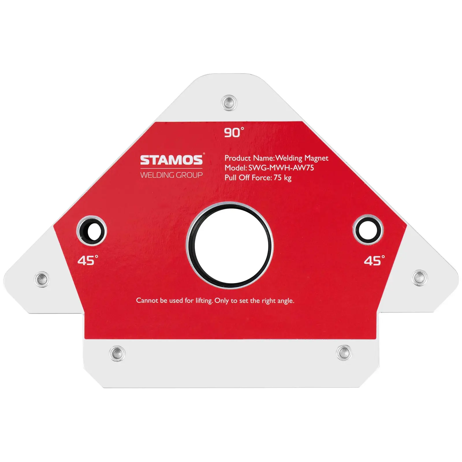 Aimant soudure - lot de 2 - 45/90/135° - 75 kg