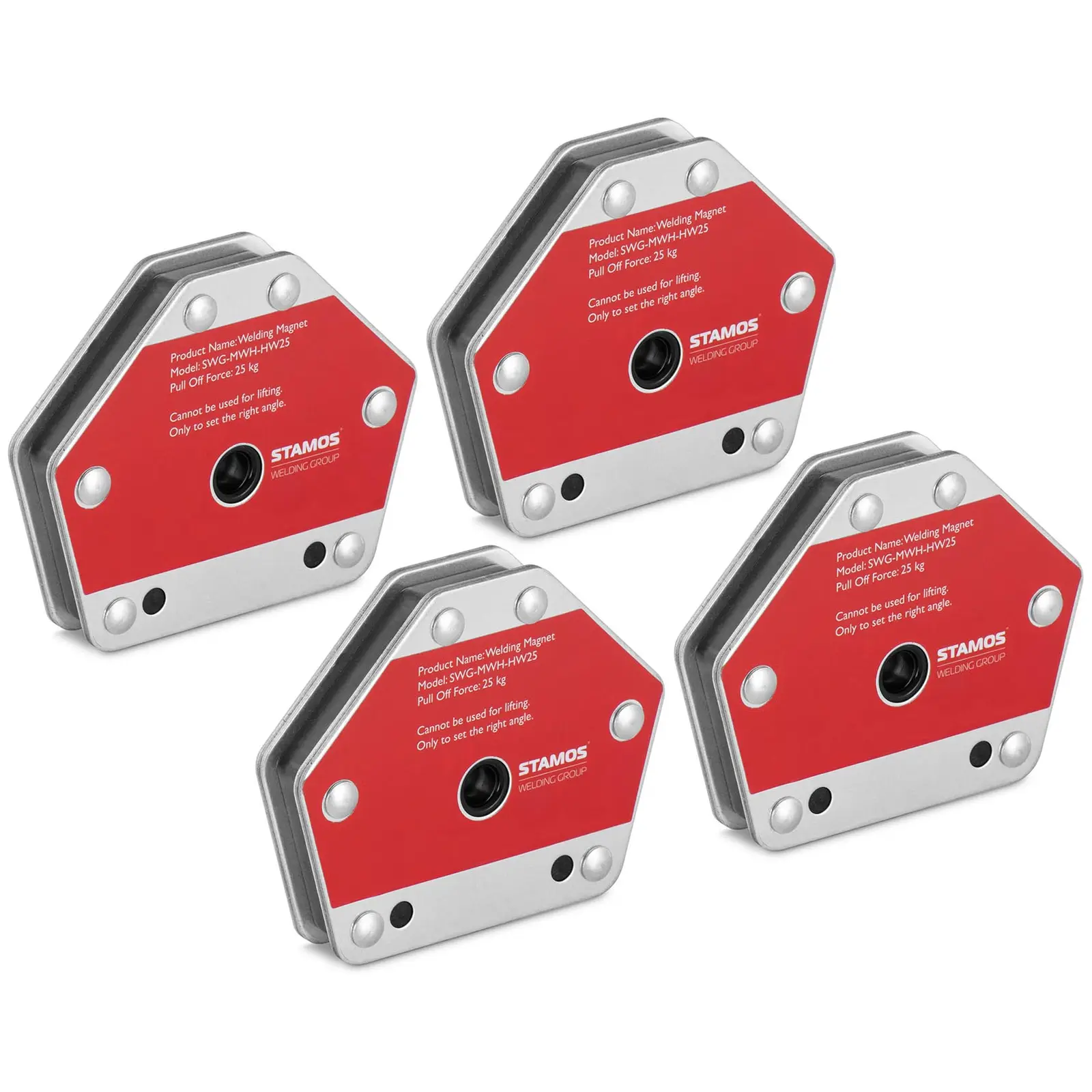 lashoek - set van 4 - 30/45/60/75/90/105° - 25 kg