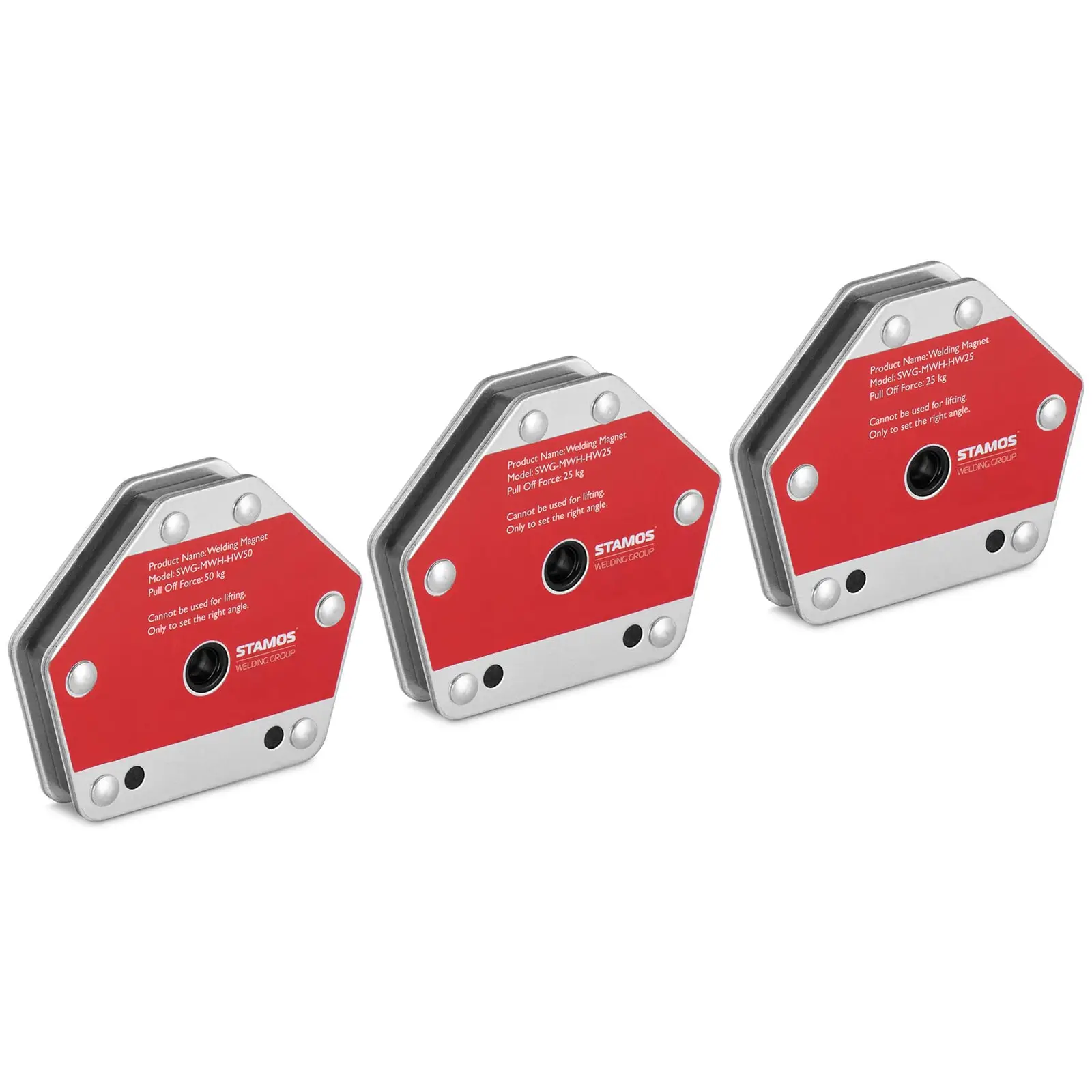 Kątowniki spawalnicze - 3 szt. - 30/45/60/75/90/105° - 25/50 kg