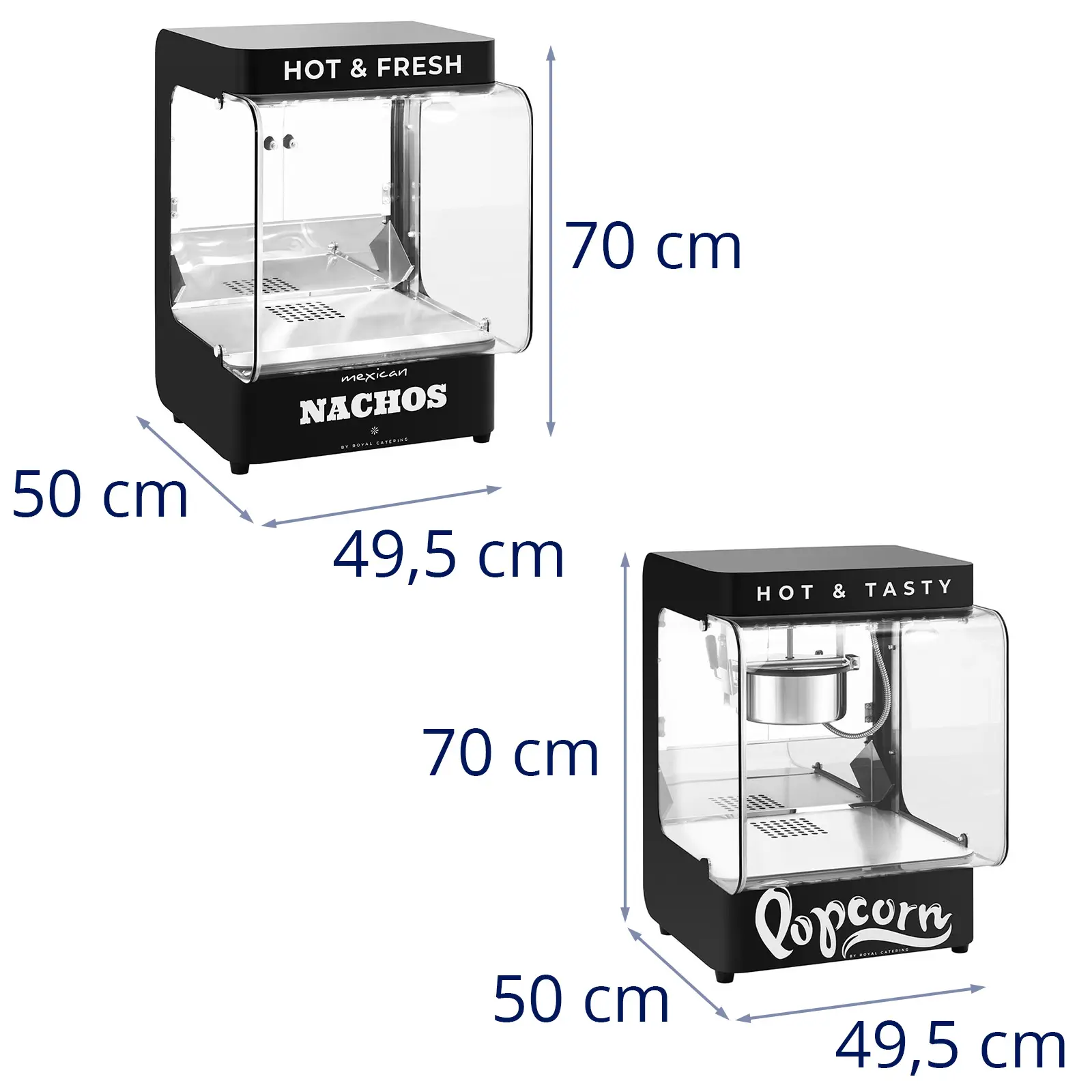 Popcornovač a ohřívač nachos - 99 l - 4–5 kg/h kg/h - Royal Catering (Rozměry (DxŠxV): 0 x 0 x 0 cm)
