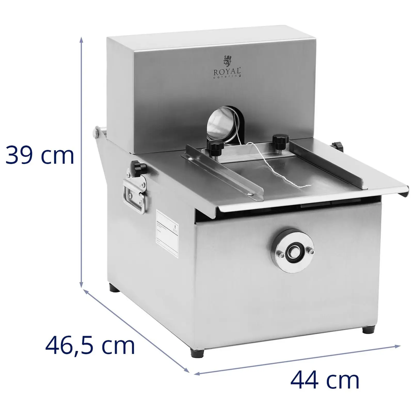 Stroj na vázání klobás - ruční - ušlechtilá ocel - včetně 6 rolí provázku na klobásy - Royal Catering (Hmotnost zásilky: 0 kg)