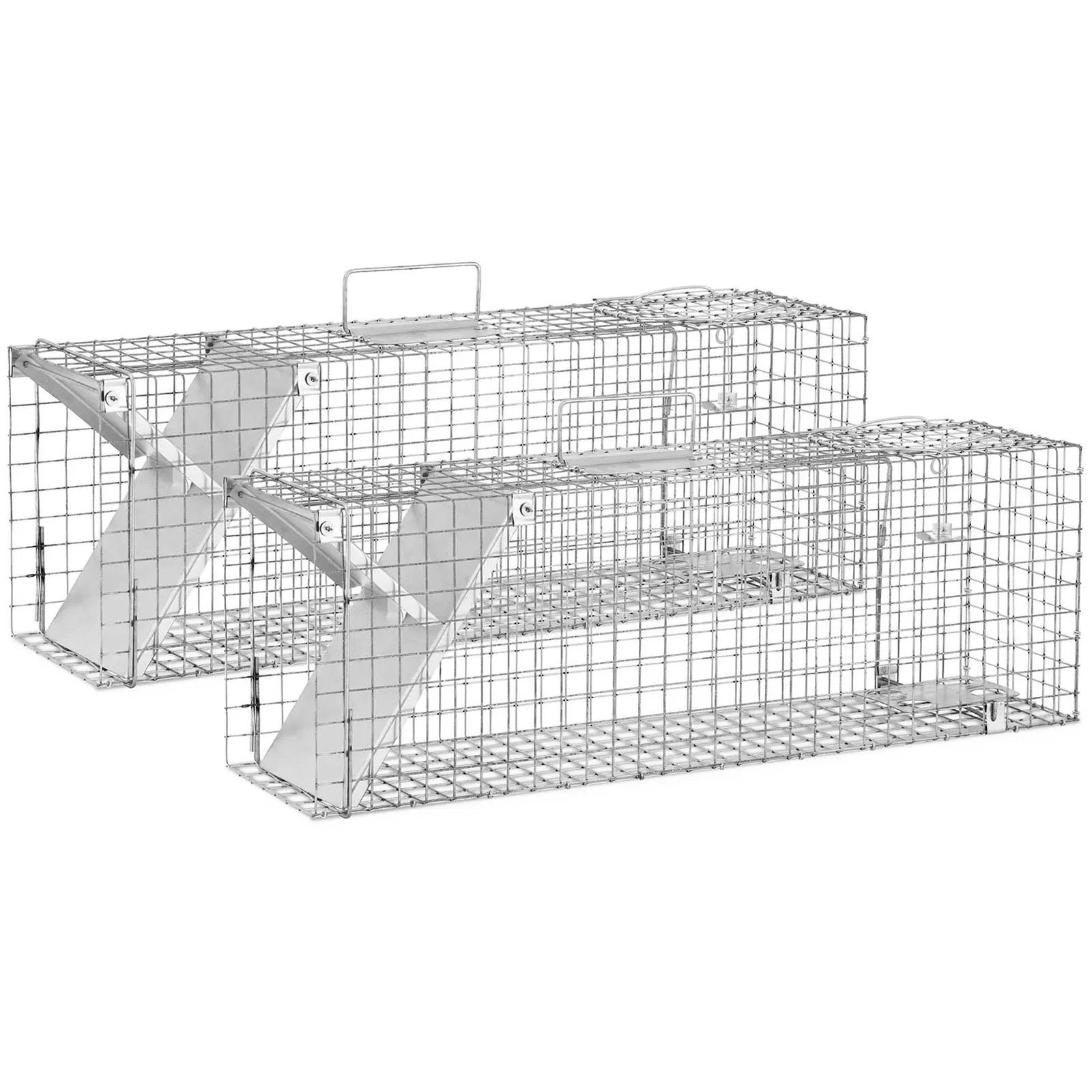 Humane animal trap - 82 x 20 x 27 cm - Grid size: 25 x 25 mm - 2 pieces