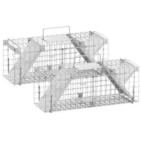 Cage piège - 50 x 20 x 17 cm - maillage : 25 x 25 mm - Lot de 2