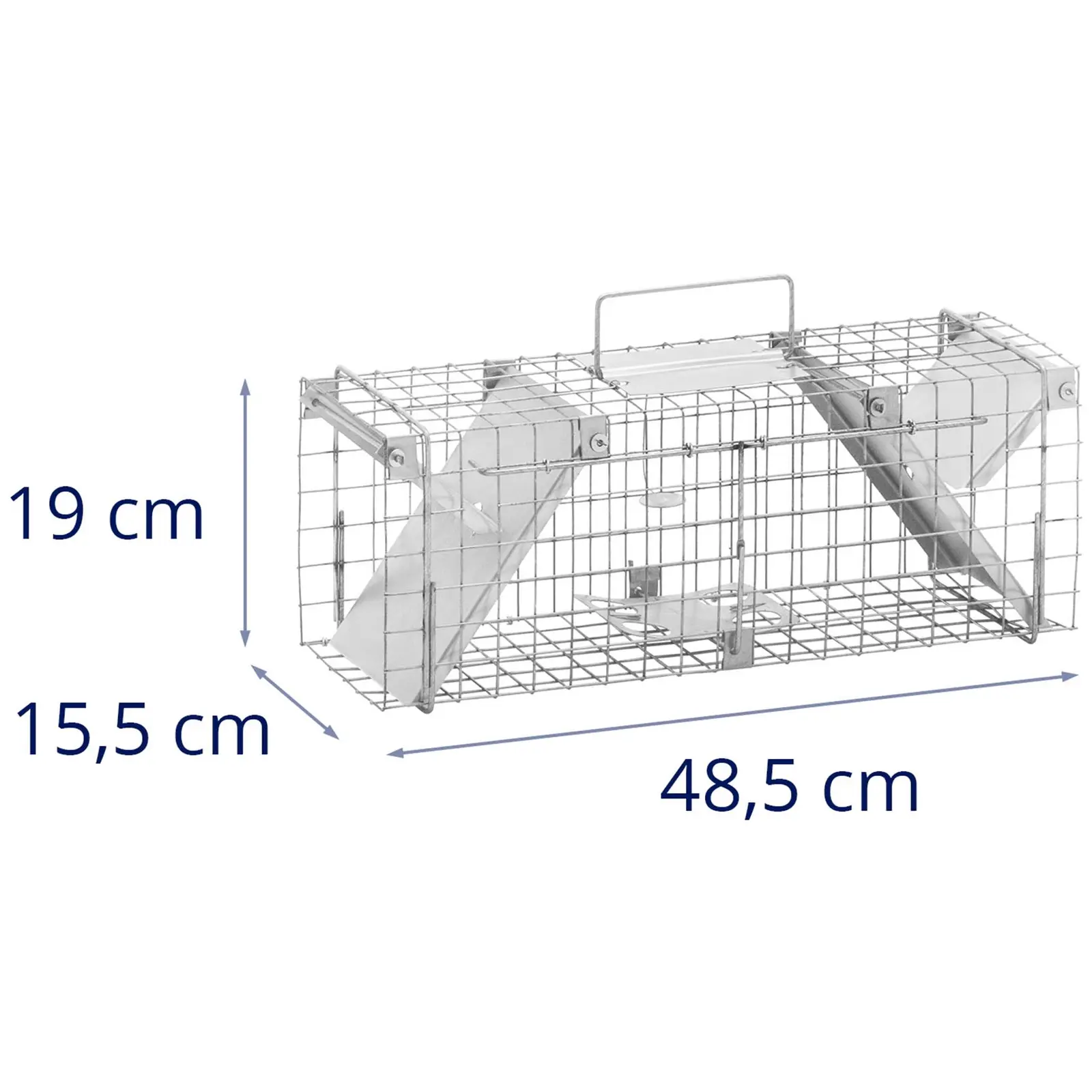 Humane Animal Trap - 50 x 20 x 17 cm - Grid size: 25 x 25 mm - 2 pieces