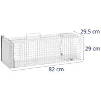 Trappola per animali - 82 x 26 x 26 cm - Dimensioni della grata: 25 x 25 mm - 3 pezzi