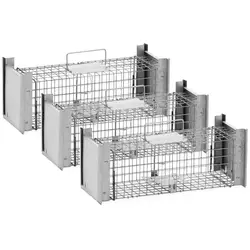 Trappola per animali - 50 x 19 x 20 cm - Dimensioni della grata: 25 x 25 mm  - 3 pezzi
