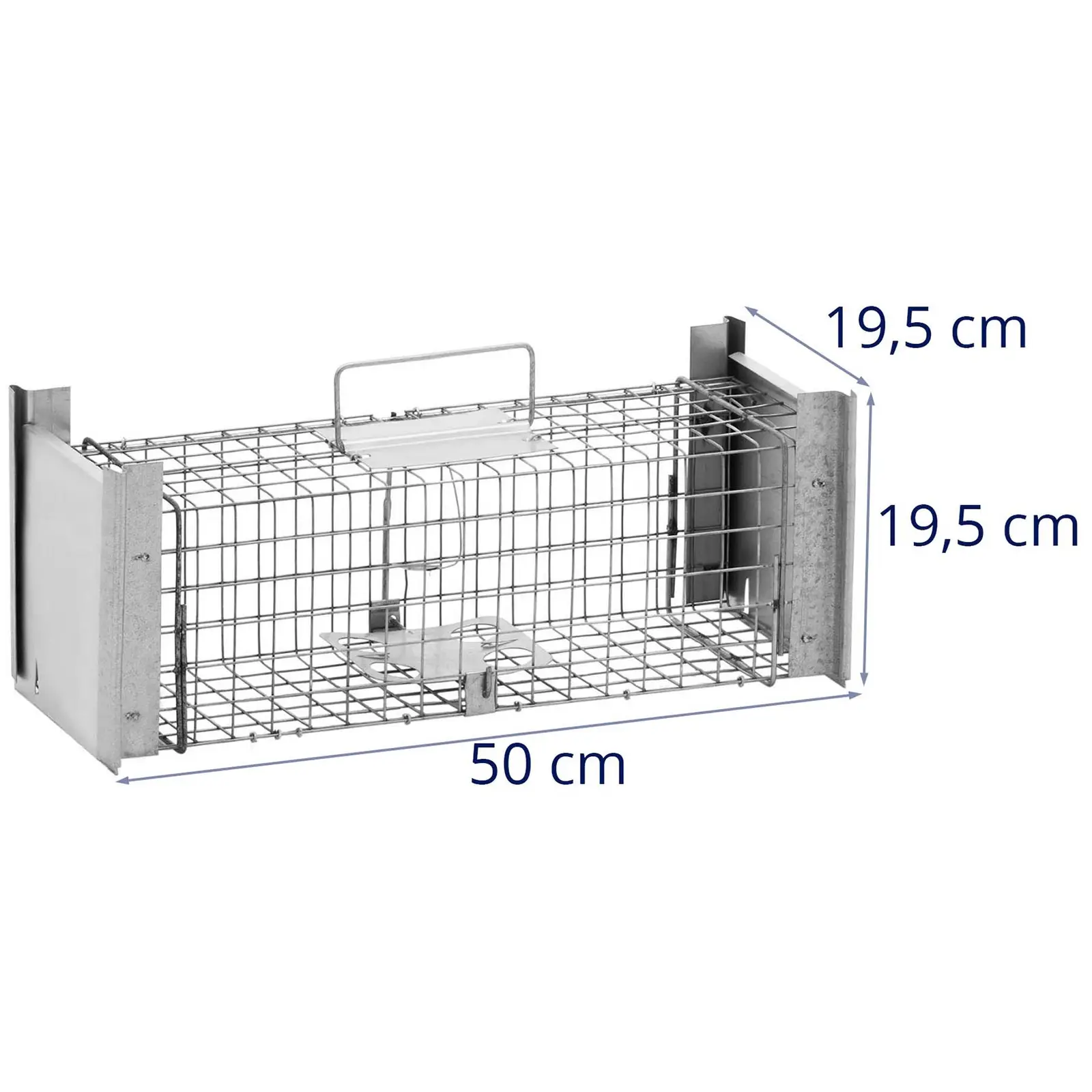 Cage piège - 50 x 19 x 20 cm - maillage : 25 x 25 mm - Lot de 3