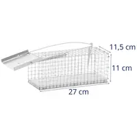 Trappola per animali - 27 x 12 x 12 cm - Dimensioni della grata: 13 x 13 mm - 4 pezzi