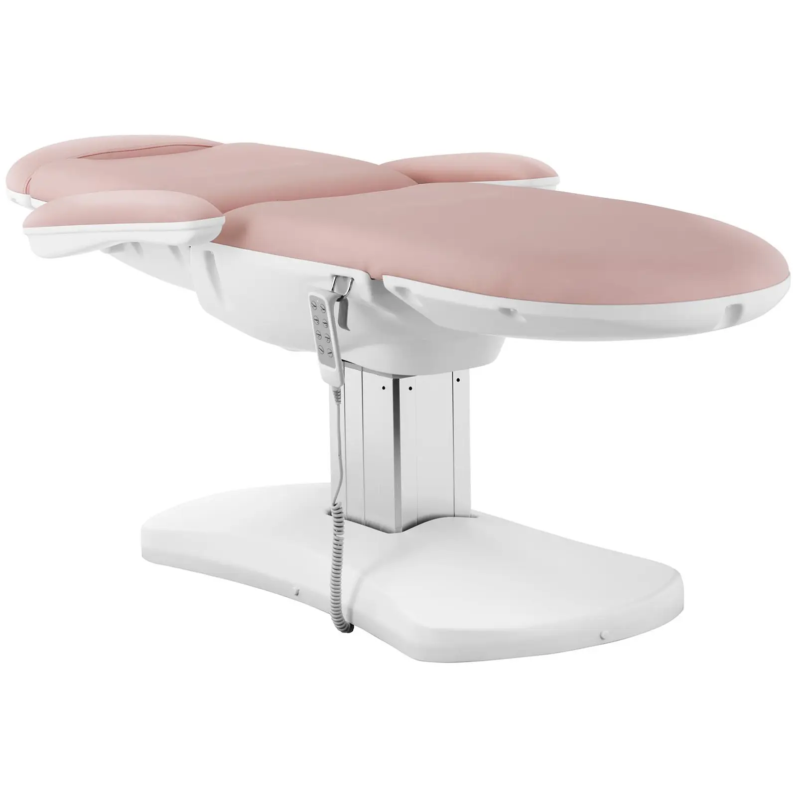 Fauteuil esthétique avec tabouret selle de cheval - Rose / blanc (Matériau(x): Alliage d'aluminium)