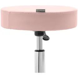 Beauty couch with rolling stool - pink, white