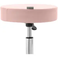 Fotel kosmetyczny i taboret kosmetyczny - różowy, biały