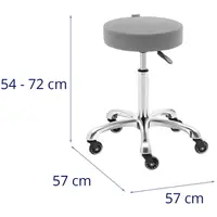 Masážní stůl s pojízdnou stoličkou - tmavě šedý