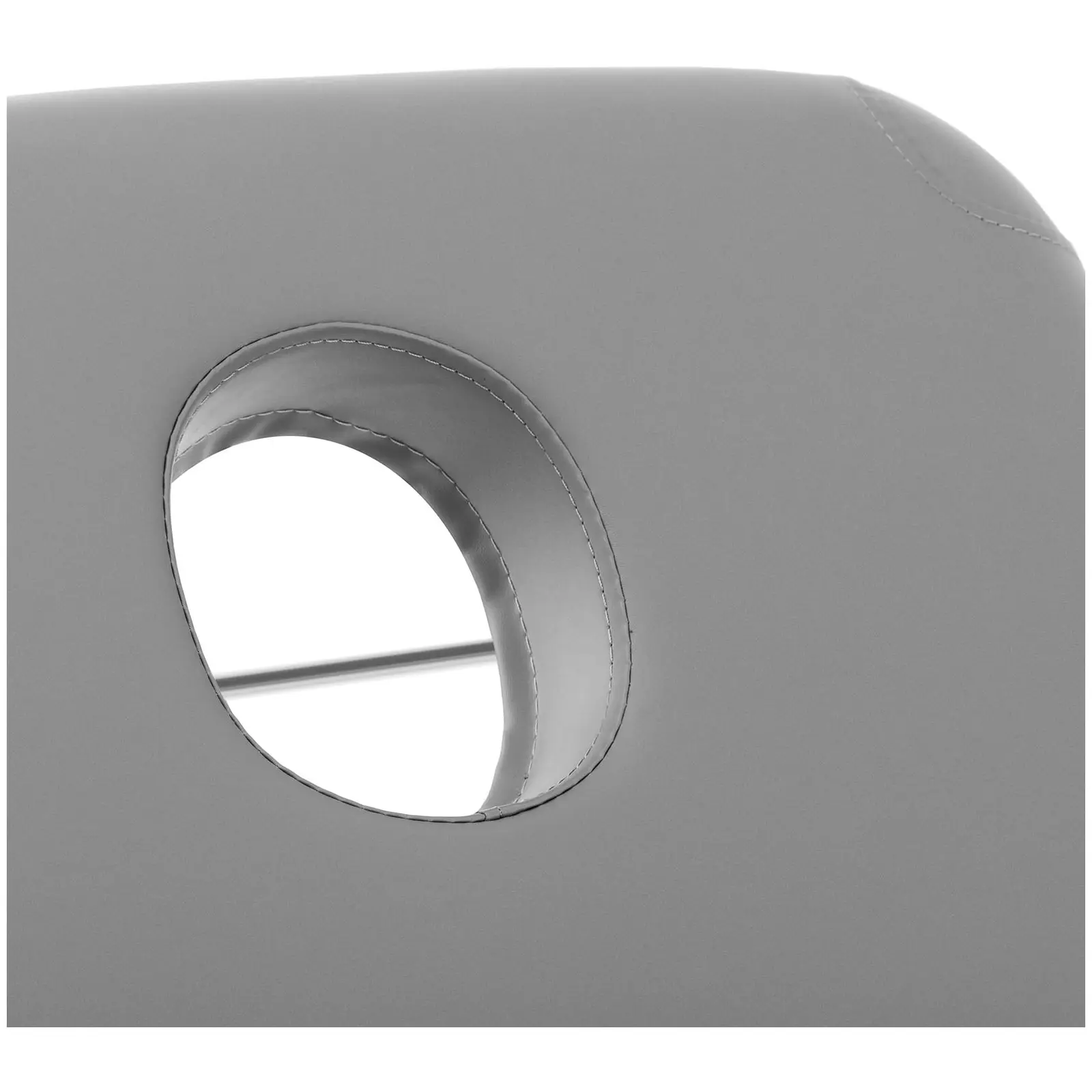 Massageliege & Rollhocker mit Lehne - dunkelgrau (Material: Aluminiumlegierung)