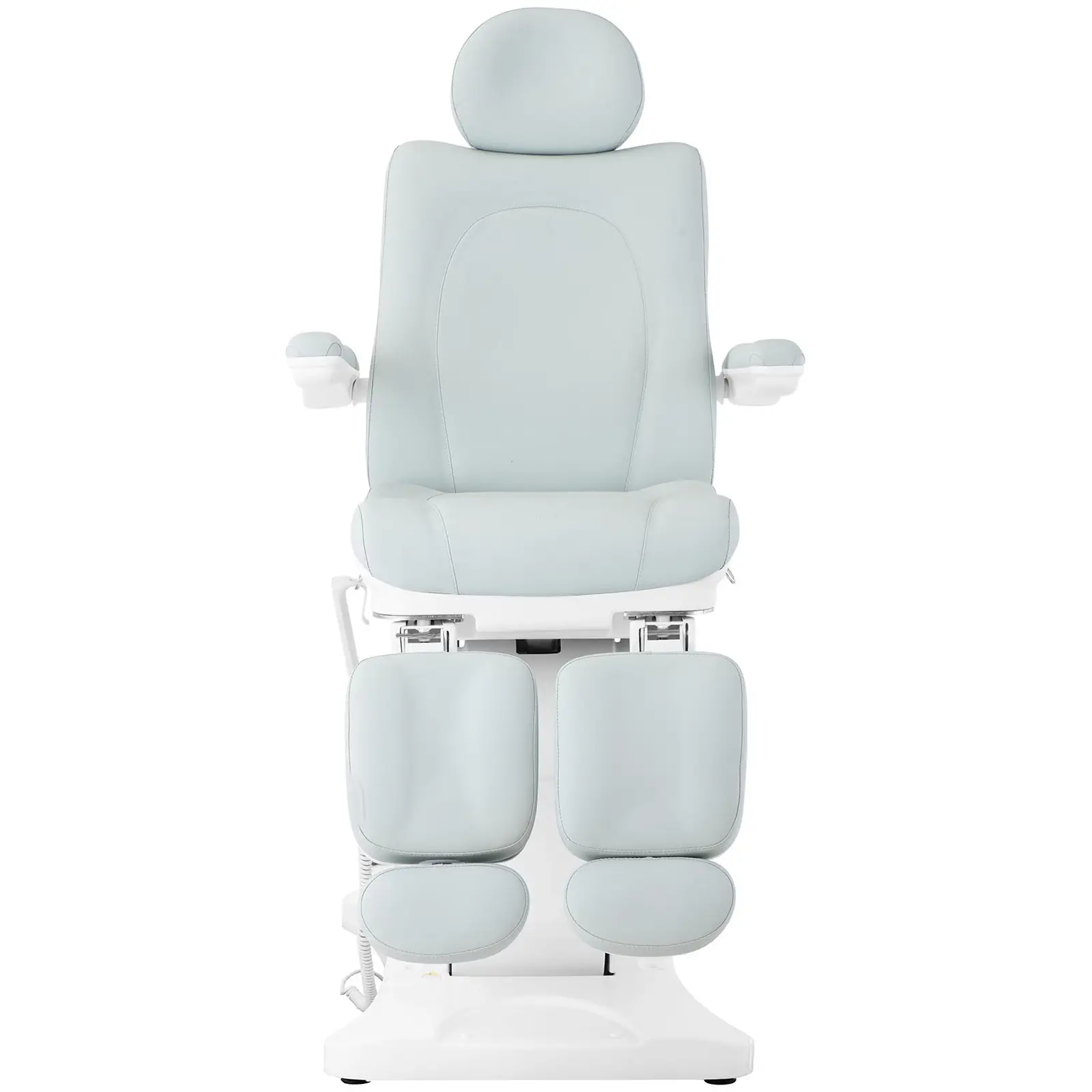 Fauteuil pédicure et tabouret à roulettes avec dossier - Vert pistache (Réglage de longueur du repose-pied: Oui)