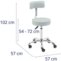Fodplejestol og arbejdsstol med hjul - pistacie