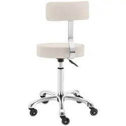Fotel kosmetyczny i krzesło kosmetyczne - beżowe, białe