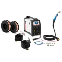 MIG/MAG Welding Set - 200 A - Duty Cycle 80 % - incl. 2 welding rods 1.0 /1.2 mm - 5 kg each