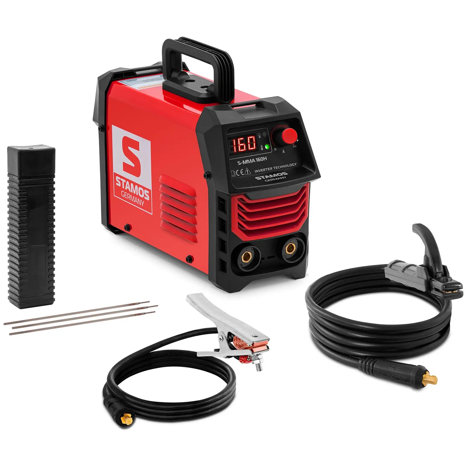 Welding set - Electrode welder - 160 A - Stick electrode basic Ø 2.5 x 350 mm - 5 kg