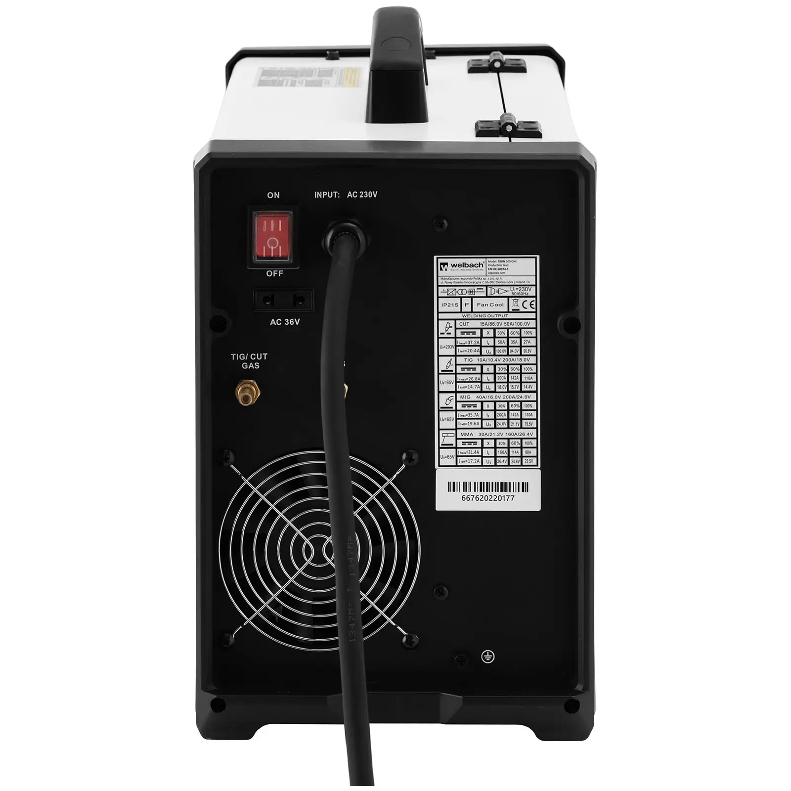 Kit de soudage - Poste à souder multi procédé - 200 A - Facteur de marche 60 % - Casque de soudage Colour Glass Y-100 - Table de soudage 150 kg (Hot Start: Oui)