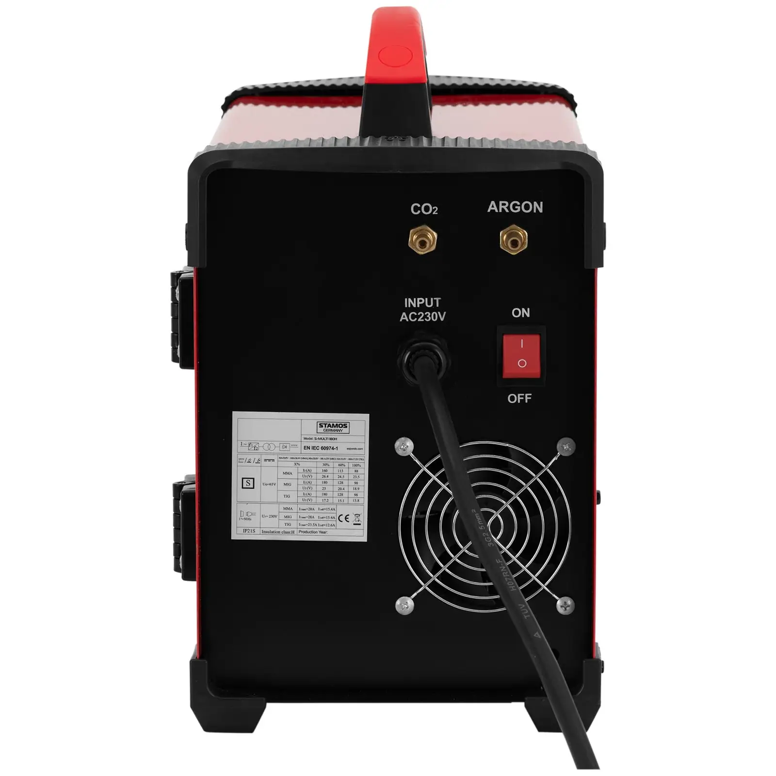 Poste à souder multi procédé - 180 A - MIG/MAG/TIG/MMA/FCAW - Casque de soudure - X-BASIC - champ de vision couleur (Anti Stick: Oui)