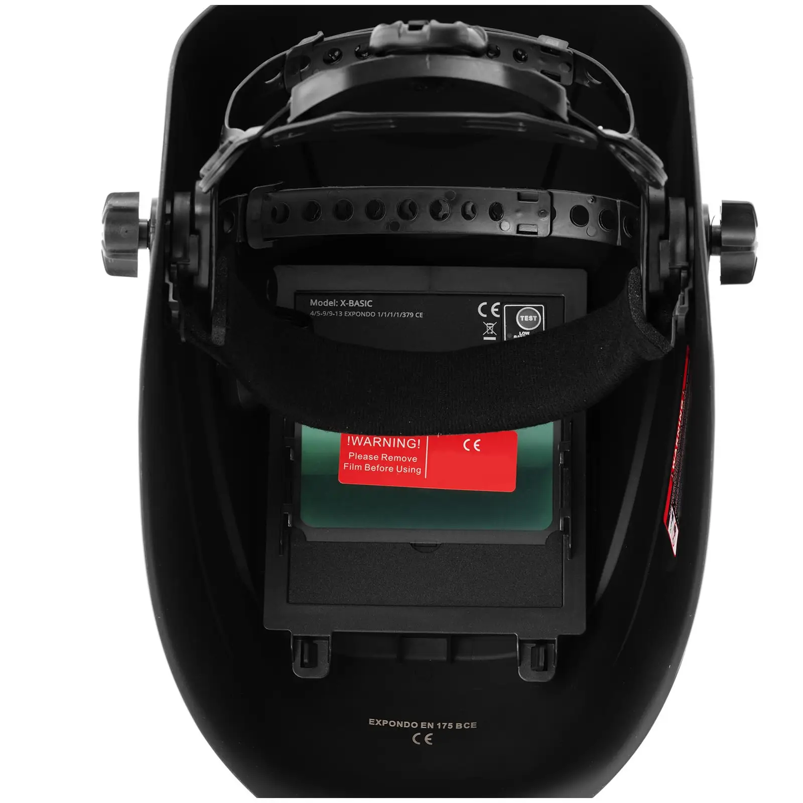 Poste à souder multi procédé - 180 A - MIG/MAG/TIG/MMA/FCAW - Casque de soudure - X-BASIC - champ de vision couleur (Capteur(s) d’arc électrique: 4)