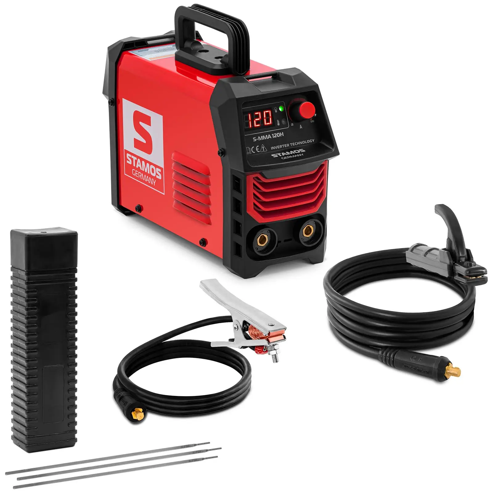 Welding set - Electrode welder - 120 A - rod electrode rutile-sour Ø 2.5 x 300 mm - 5 kg