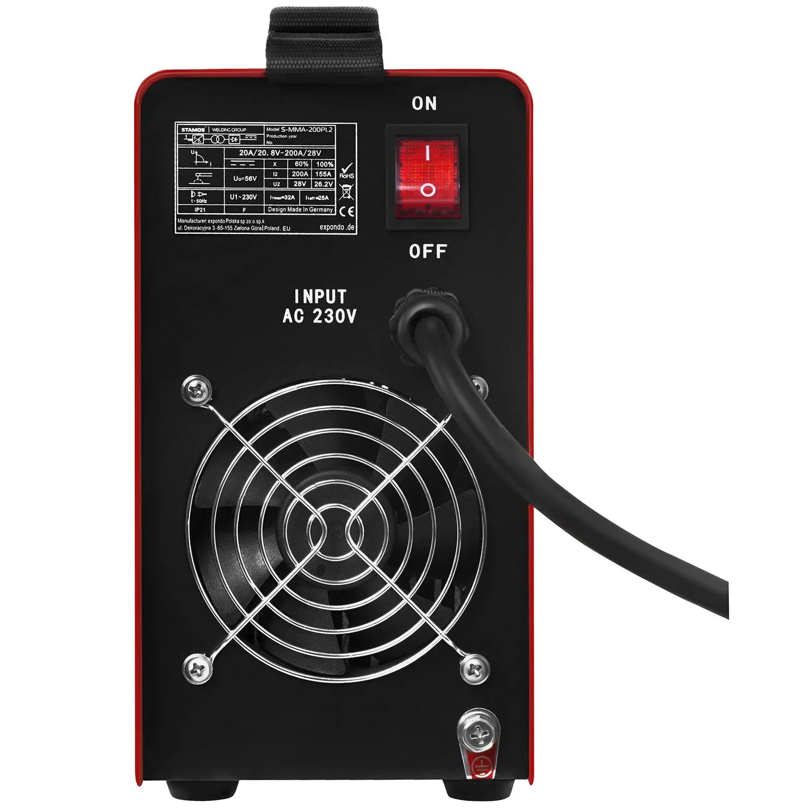 Schweißset Elektroden Schweißgerät - 200 A - 60 % Duty Cycle - Elektroden E6013 - Rutil-Zellulose - Ø 3.2 x 350 mm - 2 x 5 kg