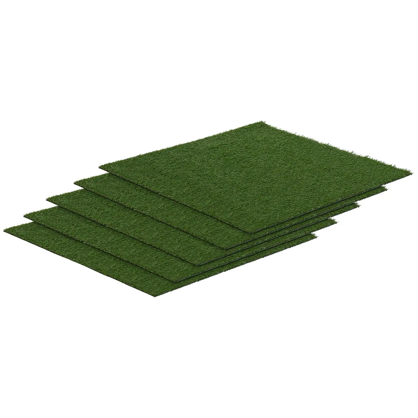 Levně Umělá tráva sada 5 kusů 100 x 100 cm výška: 20 mm počet stehů: 13/10 cm odolná proti UV záření. - Umělé trávníky hillvert