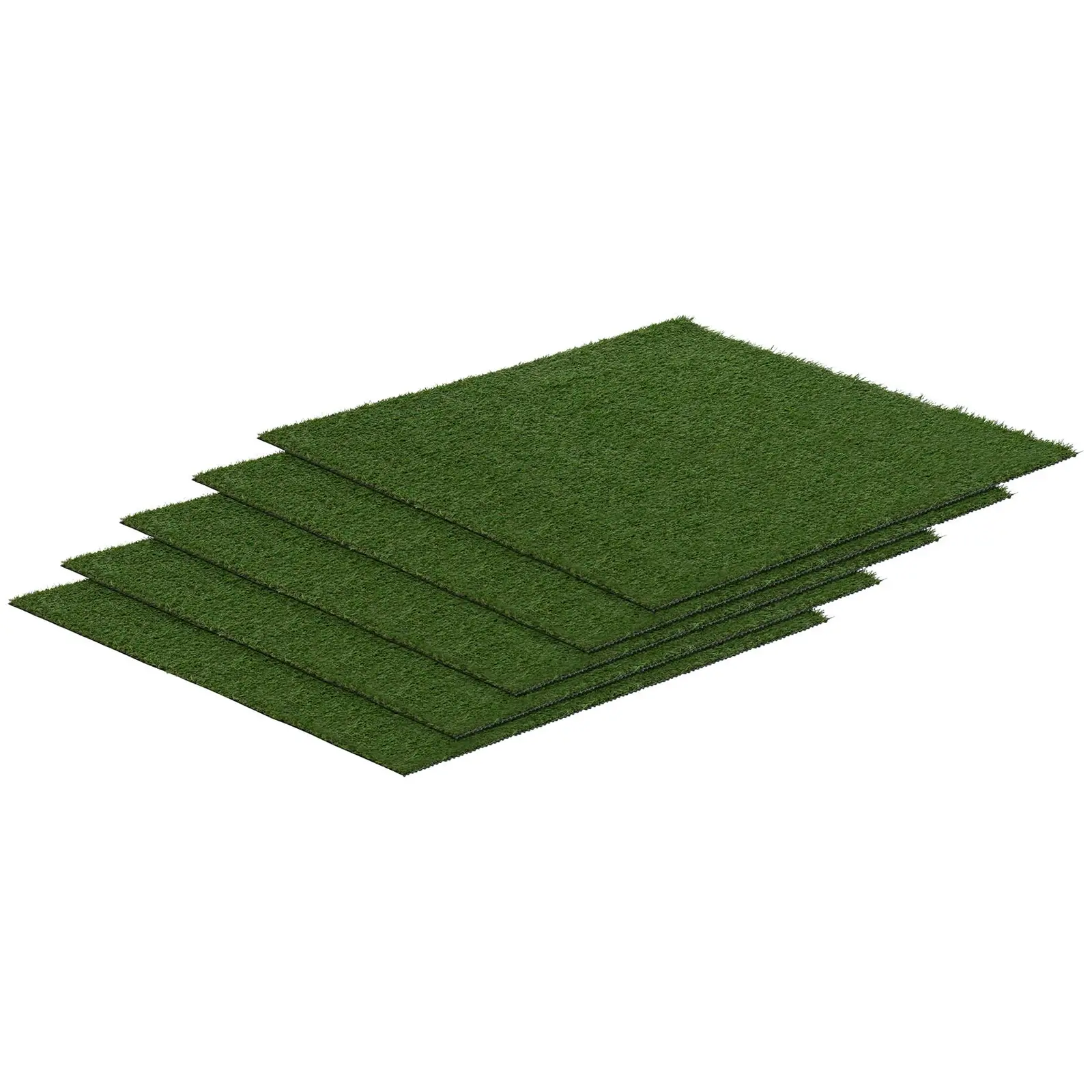 Gazon synthétique - lot de 5 - 100 x 100 cm - hauteur : 20 mm - Nombre de piqures : 13/10 cm - résistant aux UV