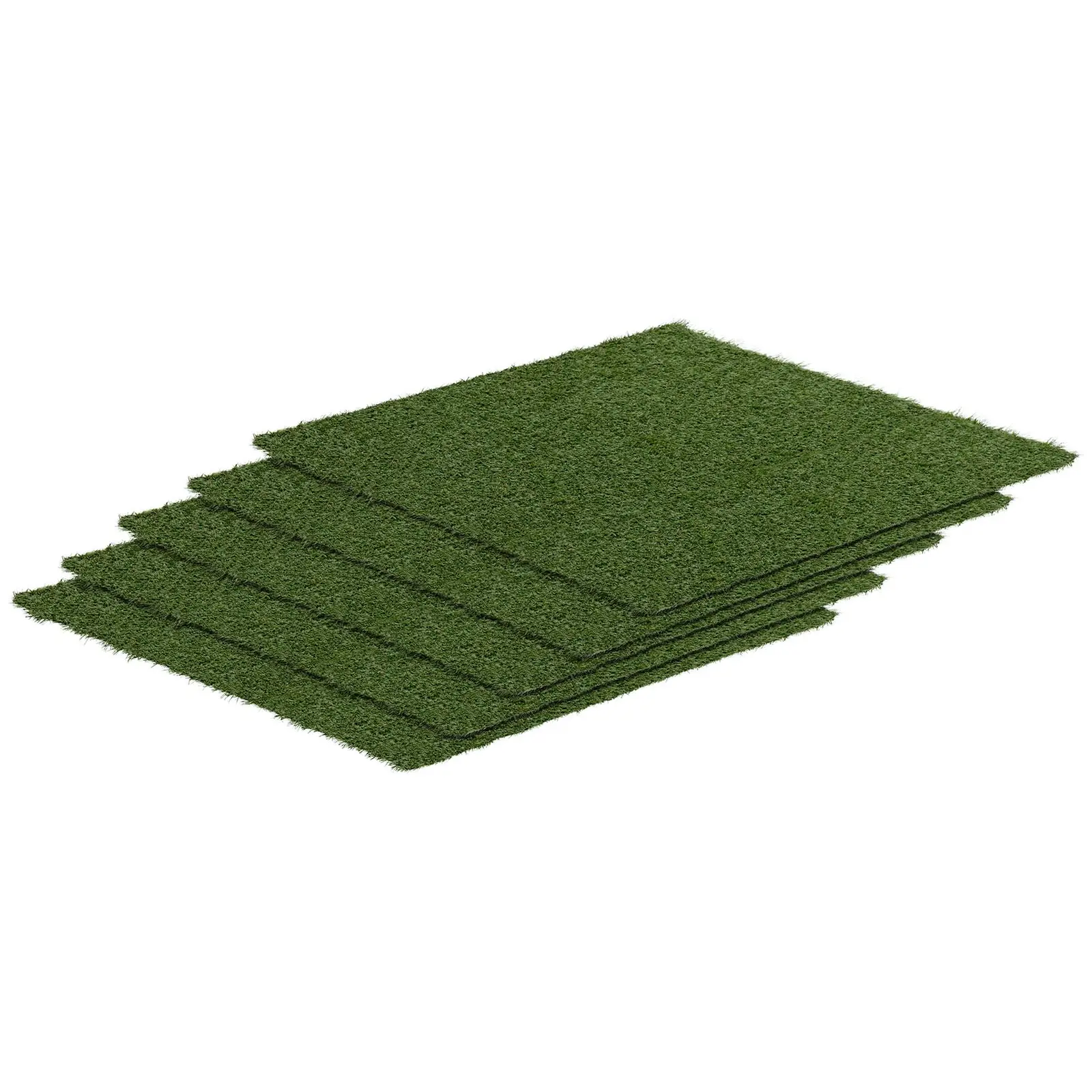 Gazon synthétique - Lot de 5 - 100 x 100 cm - Hauteur : 30 mm - Taux de piqûre : 14/10 cm - Résistant aux UV