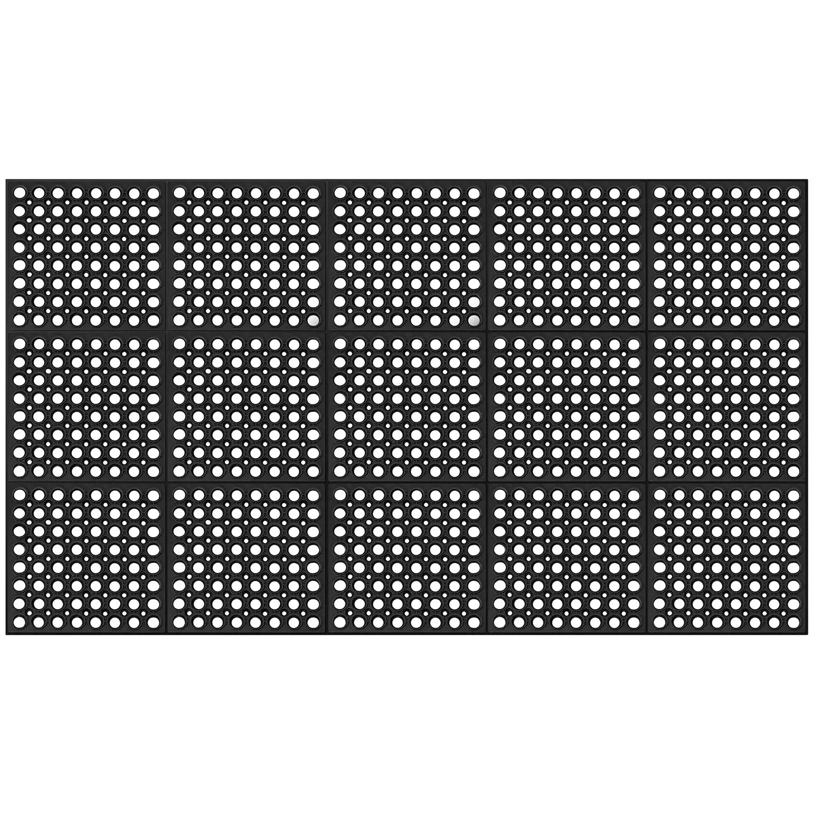 Ringgummimatte - 150 x 90 x 1 cm - med matchende koblingsstykke