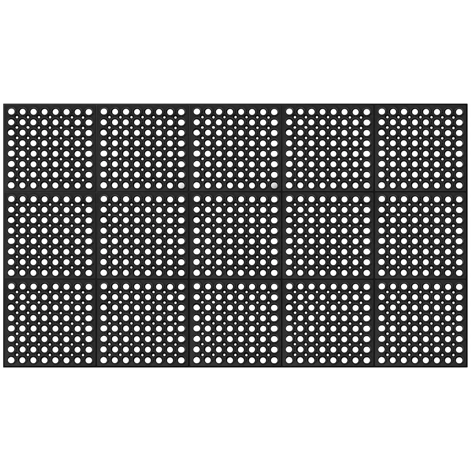 Kruhová gumová rohož - 150 x 90 x 1 cm - s odpovídajícím spojovacím dílem (Hmotnost zásilky: 0 kg)