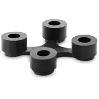 Ring rubber mat - 150 x 90 x 1 cm - met bijpassend verbindingsstuk