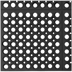 Kruhová gumová rohož - 150 x 90 x 1 cm - s odpovídajícím spojovacím dílem
