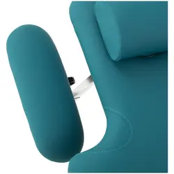 Table de massage électrique & tabouret à roulettes avec dossier - Turquoise