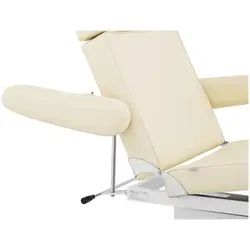 Foot care chair & rolling stool with backrest - beige