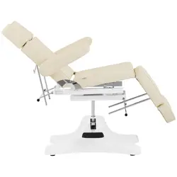 Pedikérska stolička a otočná stolička na ošetrovanie nôh s operadlom - béžová farba