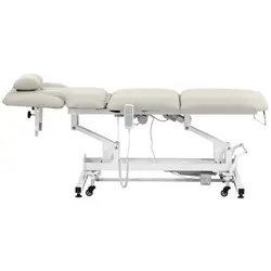 Massagebriks og arbejdsstol med hjul - beige