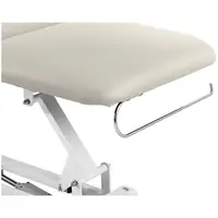 Massage table & rolling stool with backrest - beige