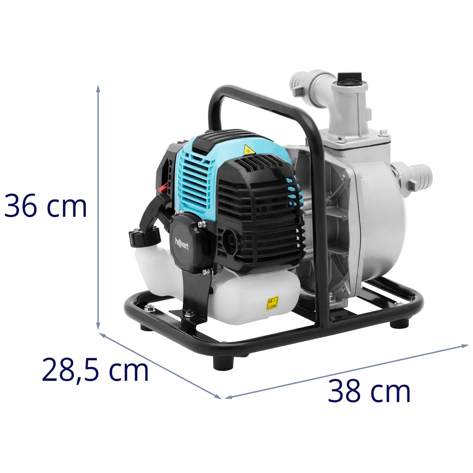 Water pump - 1.2 kW - 15 m³/h - with flat hose - 1 1/2" - 20 m - 0 - 7 bar