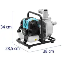 Pompe à eau - 1,35 kW - 15 m³/h - avec tuyau plat - 1 1/2 pouce - 20 m - 0-7 bar