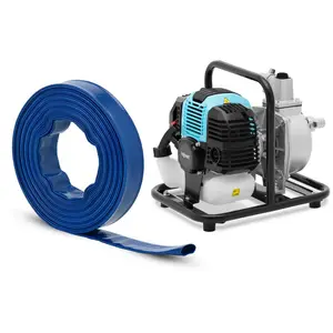 Water pump - 1.2 kW - 10 m³/h - with flat hose - 1" - 20 m - 0 - 8 bar