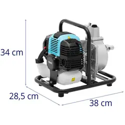 Water pump - 1.2 kW - 10 m³/h - with flat hose - 1" - 20 m - 0 - 8 bar