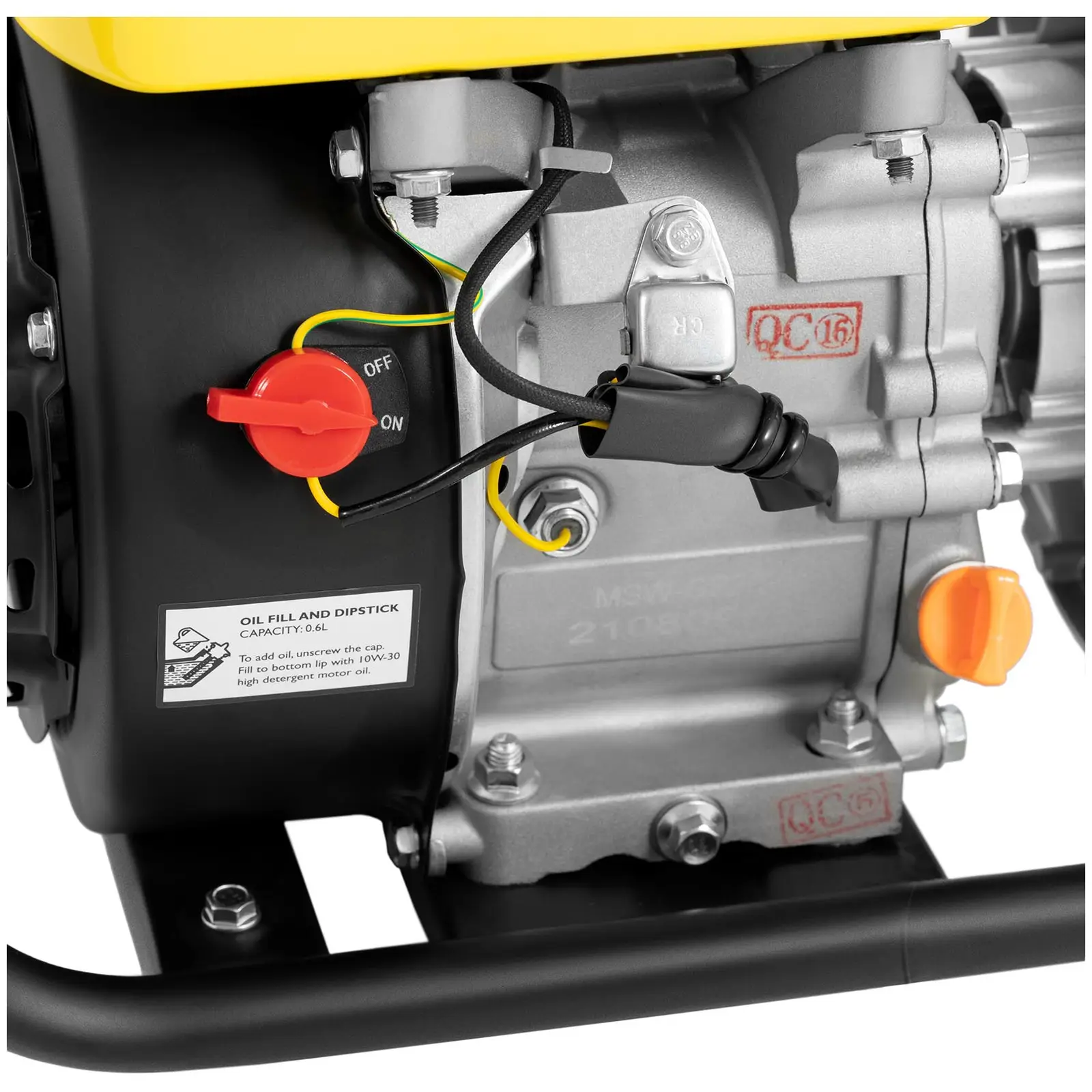Pompe à eau - 6,5 Ch / 3600 tr/min - avec tuyau plat - 2 pouces - 20 m - 0-6 bar (Dimensions (LxlxH): 0 x 0 x 0 cm)